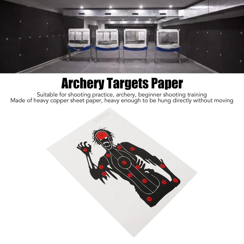 10Pcs Shooting Targets Paper Archery Paper Targets Bow Arrow Hunting