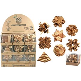 Bamboo Brainteaser Puzzle - Various Styles 1 Random Puzzle