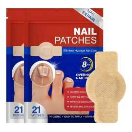 Culdsnia Parches Para Uñas Fúngicos De Parches 42 Pcs / 2 Caja, Mejora La Superficie Cuidado y reparación De Las Uñas Repara Dañadas