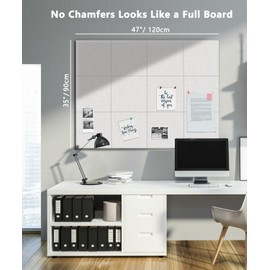 12 Pack Large Cork Board,11.8"x11.8" Bulletin Board with 48 Safe Removable Adhesive Tabs,48 x 36 DIY Office Supplies Cork Boards for Walls in Office, School & Home-White