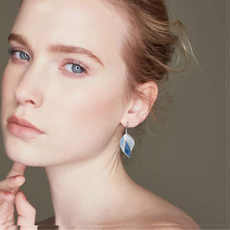 OYEFLY Dangle Earrings Sterling Silver Drop Earring Handmade Bohemian Teardrop