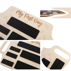 My First Day of School Sign - Preschool Back to School Chalkboard, School Sign Photo Prop, Reusable Wooden Memory Photo Board with Handle