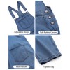 Vetinee Women's Cody Blue Classic Adjustable Straps Pockets Boyfriend Denim