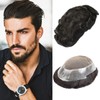Ehairc Mens Toupee French Lace Pu Front Hair System For