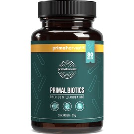 Primal Harvest ® Biotics - 30 capsules - 15 bacterial strains - 80 billion CFU + inulin and live cultures - laboratory tested - gastric juice-resistant capsules