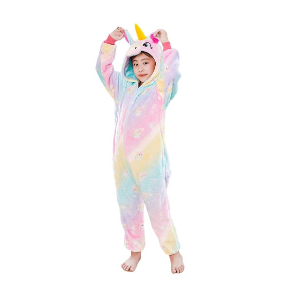 HQFURS Kids Unisex Unicorn Costume Animal Onesie Pajamas Halloween Christmas
