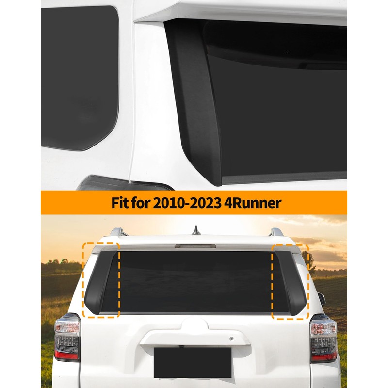 Hoolcar for 4Runner Matte Black Tailgate Door Window Pillar Posts