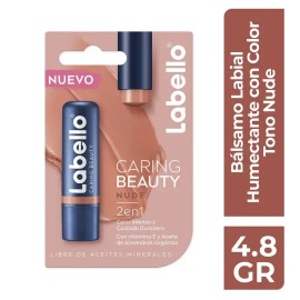 Bálsamo Labial Labello Caring Beauty 2 En 1 Color Nude 4.8g