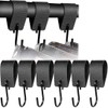 Pack of 6 Leather S Hooks, Camping Hooks, Metal Hooks,