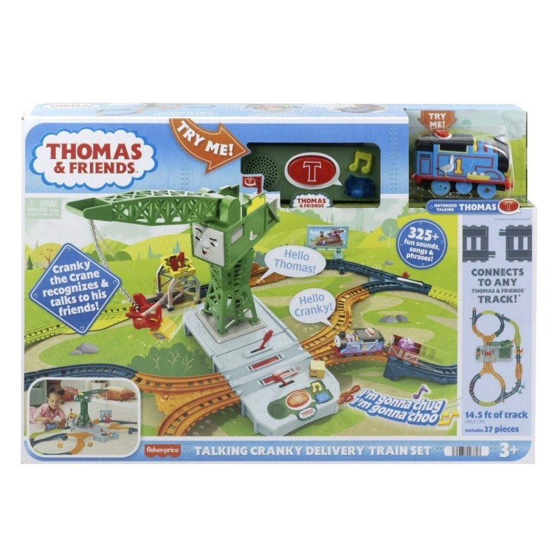 Thomas & Friends Motorized Train Set Talking Cranky Delivery Play