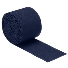 TA-VIGOR 50mm Elastic Band for Sewing, 2 inch 3 Yard Double-Side Woven Elastic Bands Knit, Flat Polyester Elastic Spool Heavy Stretch Strap Knitting for Sewing Crafts Waistband, Navy Blue