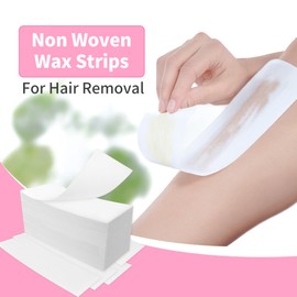 Beauty7 Non Woven Stripes 200 Wax Strips for Warm Wax Sugar Paste 2.7''x8'' Disposable Depilatory Paper Tear-resistant Hair Removal Tool Depilation for Leg Chest Back Under Arm