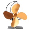 Wood Stove Fan 4 Blades Fireplace Fan Heat Powered Fast