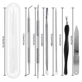 Ingrown Toenail File and Lifters Set(6pcs), Professional Pedicure Tool Toenail Grooming Kit, Ingrown Toenail Treatment Pedicure Kit, Under Nail Cleaner Tools (6PCS)