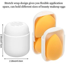 3 piezas de esponja de maquillaje contenedor de esponja de silicona para maquillaje, esponja de maquillaje, caja de almacenamiento de huevos, caja protectora para esponja de maquillaje, 3 colores