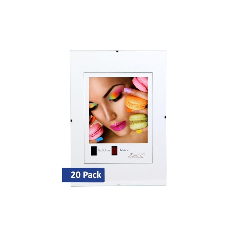 Idealtrend Picture Frame Pack Frameless Picture Holder Clip Frame Set
