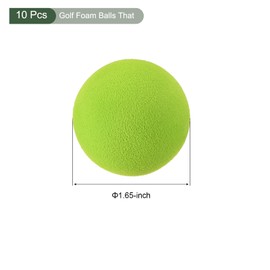 YOKIVE 10 Pcs Golf Foam Ball, Sports EVA Sponge Balls Exercise Flight Swing Practicing for Indoor Golf Training(Green, 42-mm)