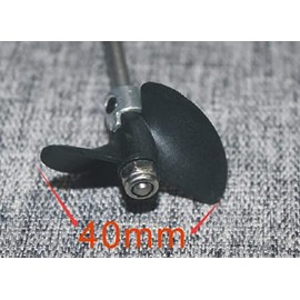 BONOCO RC Replacement Parts for Atomic V792-4 Rc Boat Parts 3.0mm Shaft and 40mm Rudder Parts Propeller Shaft with Propeller V792415