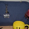 Popfizzy Queen Keychain, Bling Crown Backpack Charm, Rhinestone Bag Charms,