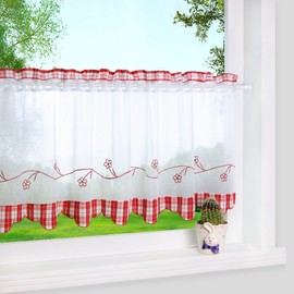 Yujiao Mao Rod pull-through panel curtain, country house style, bistro curtain