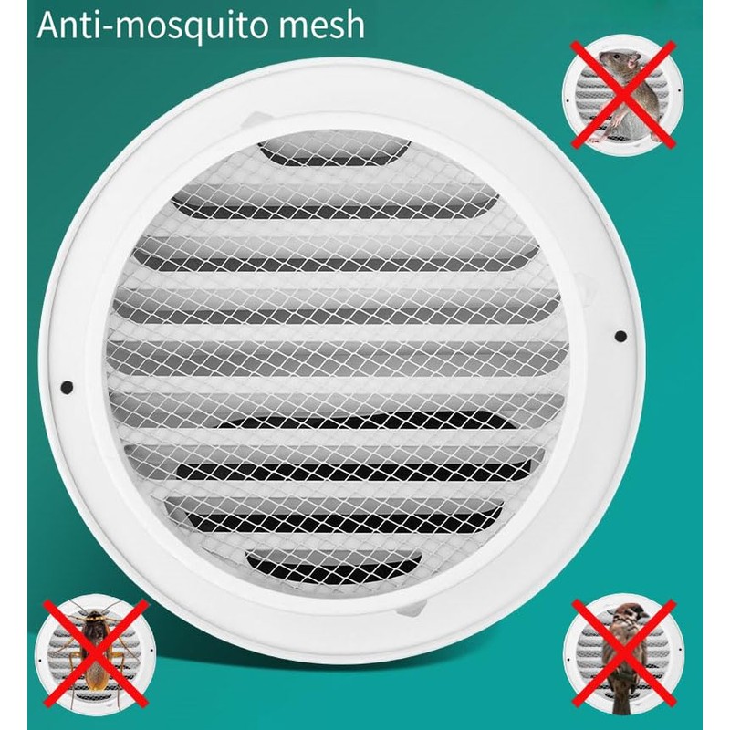 4" Vent Round Cover, Stainless Steel Wall Round Vent Hole