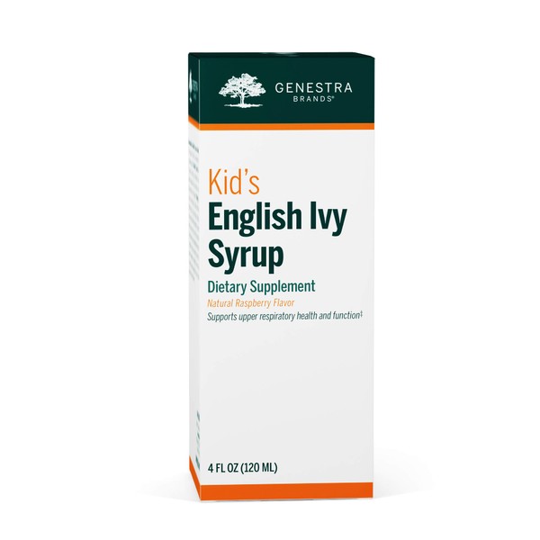 Genestra Brands - Kids English Ivy Syrup - Herbal Combination for Upper Respiratory Health in Kids - 4 fl. oz. - Natural Raspberry Flavor