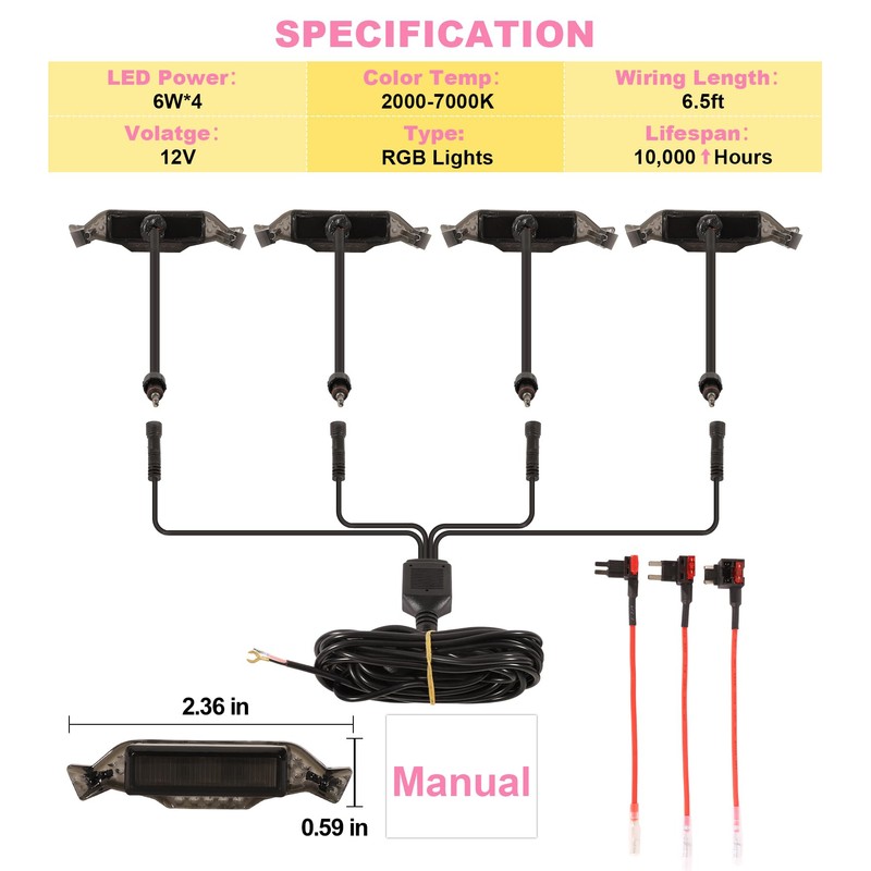 Grill Lights for Jeep Wrangler JL JLU Front Bumper Grille
