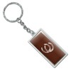 GRAPHICS & MORE Horseshoe Lucky Double Cowboy Brown Rectangle Keychain