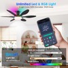 BayDay Ceiling Fans with Lights, Flush Mount Ceiling Fan Led