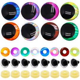 BUXIMN 16pcs 20mm 3D Glitter Safety Eyes for Crocheting, Tie Dye Laser Crochet Safety Eyes Amigurumi, for Stuffed Animals Doll Eye Crafts