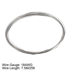 sourcing map Heating Wire 1 mm 18AWG Superfine Cable FeCrAl Resistance Wire 25 ft Length