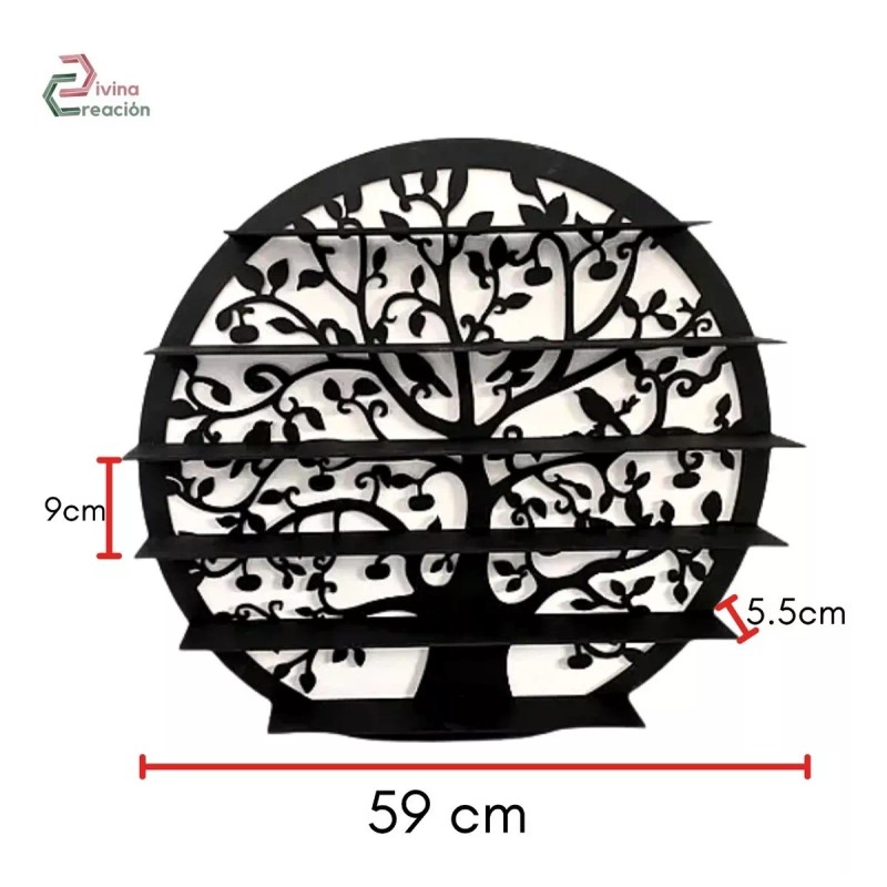 Divina Creacion Repisa Esmaltero Arbol De La Vida Mdf Diferentes
