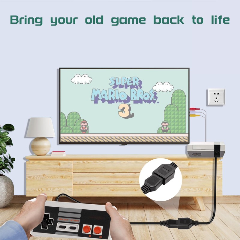 CUENSTOP 9 Pin Controller Extension Cable, Classic Retro Game Controller