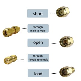 SMA Calibration Kit for NanoVNA H H4 F V2 V3 SAA Mini1300 PS100 Vector Network Analyzer Antenna Analyzer | RF Coaxial Test Connector | Short/Load/Open/Thru | 6 pcs Set