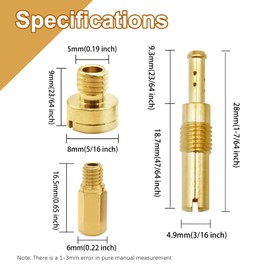Hoypeyfiy 30Pcs Carburetor Main Jets and 10Pcs Slow Jets Pilot Jet Kit, Replacement for Keihin PWK Replacement for OKO Carbs