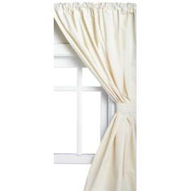 Carnation Home Fashions Vinyl Bathroom Window Curtain, Bone, 45" x 36" (WC-15)
