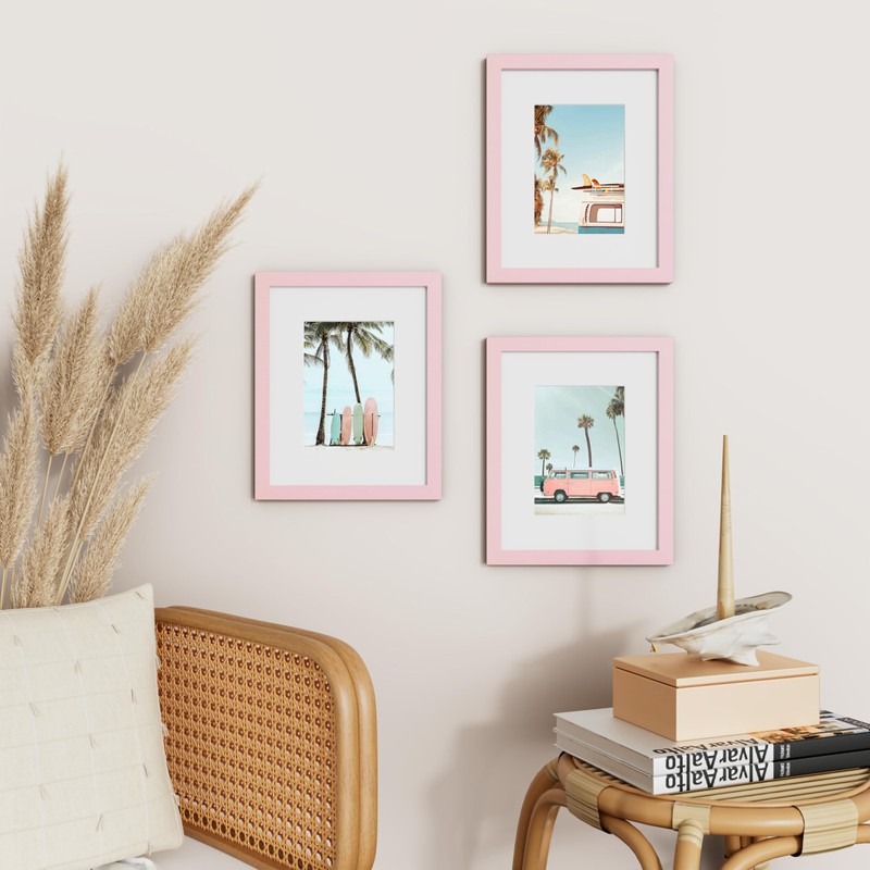 Vittanly 8x10 Picture Frame, Engineered Wood with Shatter Resistant Plexiglass,
