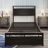 LIKIMIO Twin XL Bed Frames with Drawer, Storage Headboard with