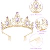 CAVETEE Purple Tiara and Crowns for Women Girls，Princess Tiara Rhinestone