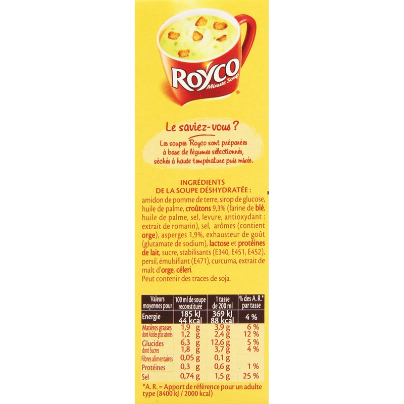 Royco Dehydrated Soup Cream of Asparagus and Croutons 4 x