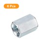 sourcing map 6pcs M16x22x30mm Coupling Nuts - Galvanized Carbon Steel