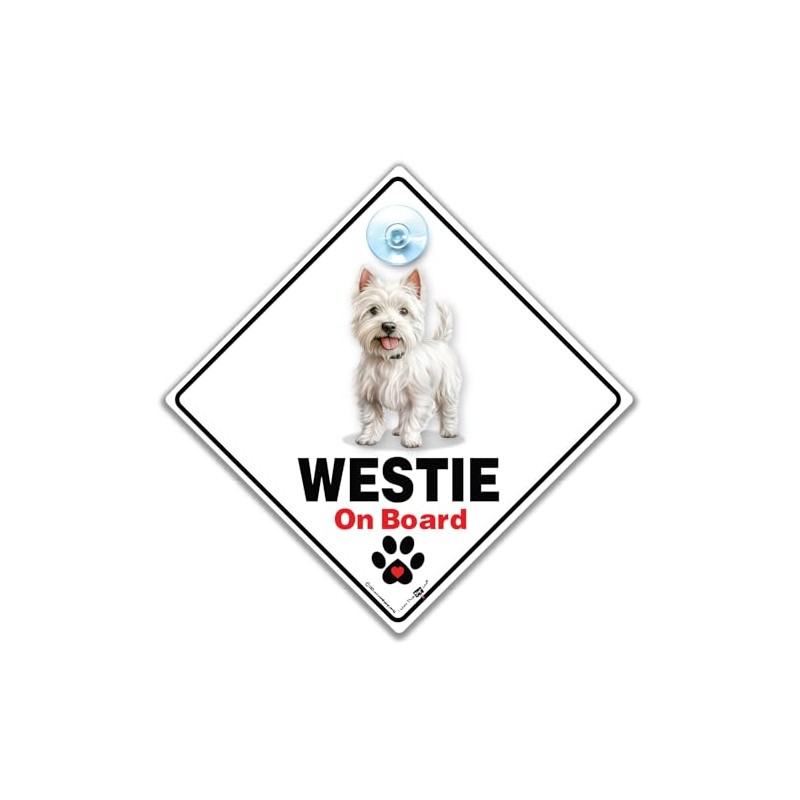 Westie On Board Sign, West Highland Terrier on Board Sign,