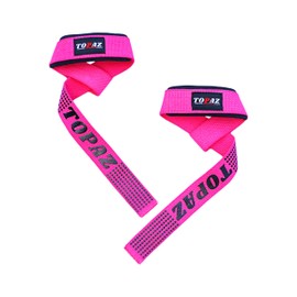 TOPAZ Weight Lifting Straps for Deadlifts – Padded Wrist Support, Non‑Slip Grip, Heavy Duty Cotton Gym Straps for Men & Women