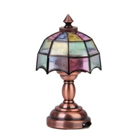 Garneck Doll Lamp Model Dollhouse Mini Lampshade Next Table Lamp Light Model Dollhouse Room Decor Accessories
