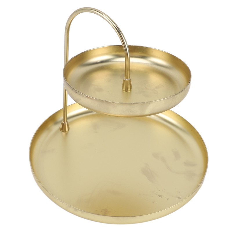 2 Tier Jewelry Tray Elegant Simple Sturdy Stable Metal Multi