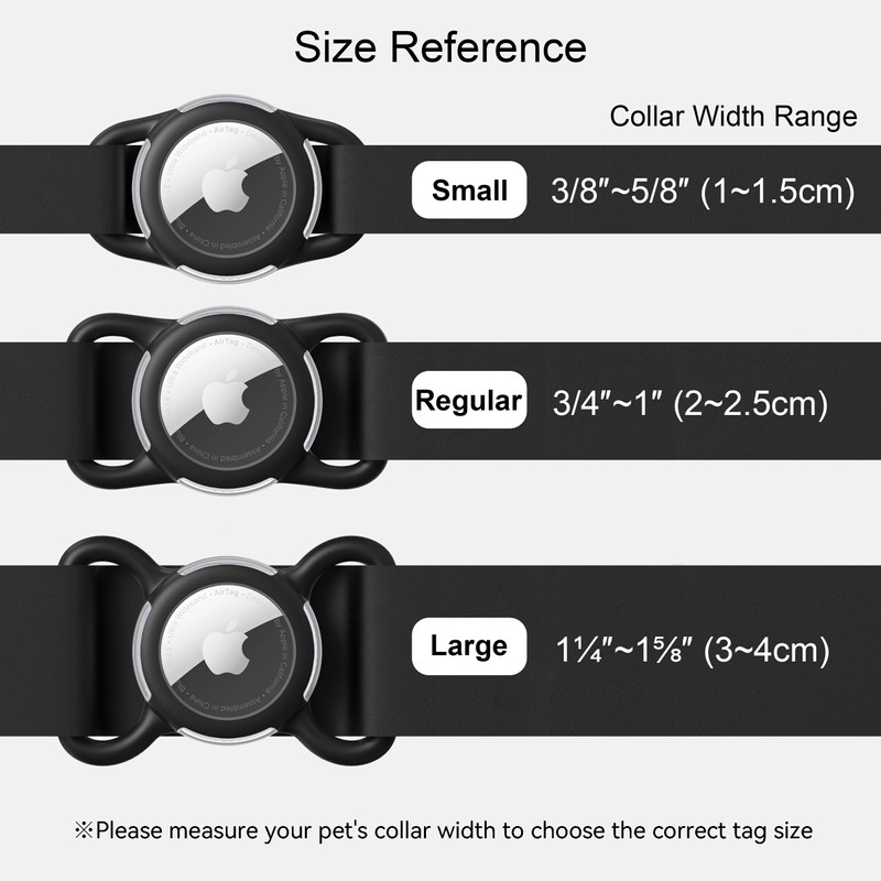 Waterproof Air tag Holder for Dog Collar, Silicone & ABS