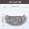Yan Dream Short Grey Curly Fake Beard for Men Classic