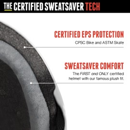 Triple Eight The Certified Sweatsaver Helmet with Visor for Roller Derby, Skateboarding and BMX, Black Glitter, L/XL