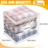 Plastic Storage Bags with Easy-Glide Zipper, Pack of 8, Durable