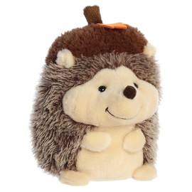 Aurora® Festive Holiday Life in A Nutshell™ Hedgehog Stuffed Animal - Seasonal Cheer - Heartwarming Gifts - Brown 8 Inches